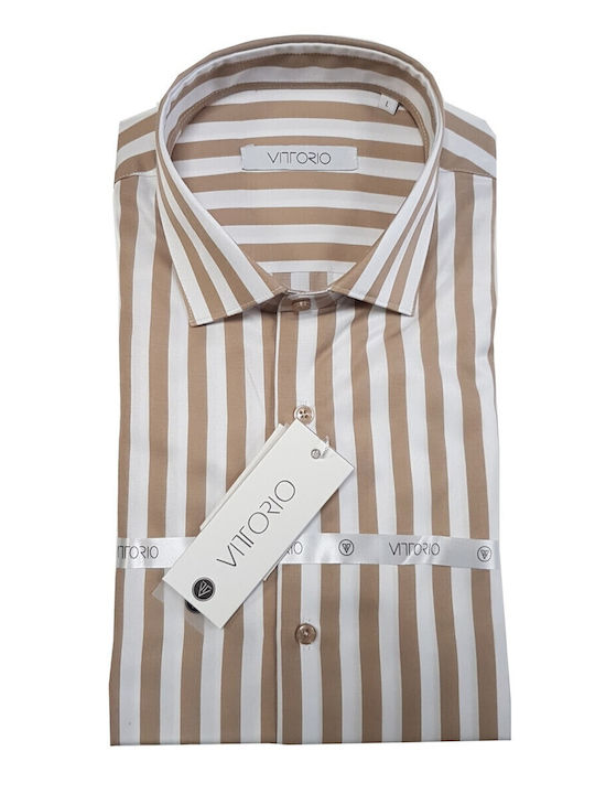Vittorio Artist Риза Slim Fit Бежова
