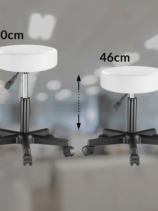 Office Desk Stool White 56x56x46cm