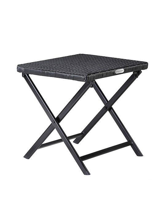 Taburet Rattan Negru 44x40x44cm Taburet Rattan Negru 44x40x44cm