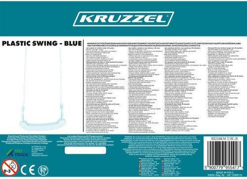 Kruzzel Κούνια Κρεμαστή Πλαστική 16.5x16.5εκ. Μπλε