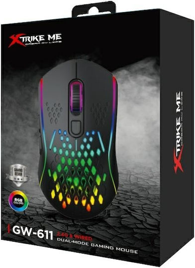 Xtrike Me GW-611 Kabelloses Gaming Maus 8000 DPI Schwarz