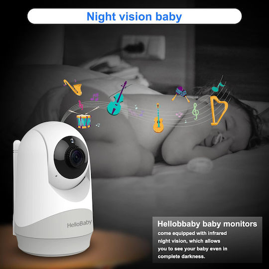 HelloBaby Drahtlose Babyüberwachung , Zwei-Wege-Kommunikation & Schlaflieder
