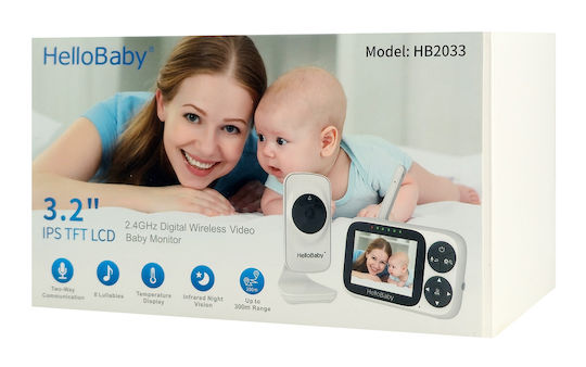 HelloBaby Drahtlose Babyüberwachung , Zwei-Wege-Kommunikation & Schlaflieder