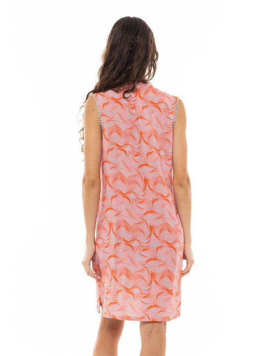 Pink Label Damen Kaftan Strand Orange