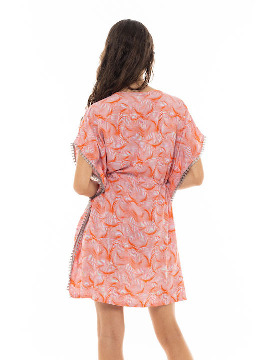 Pink Label Feminin Caftan de Plajă Orange