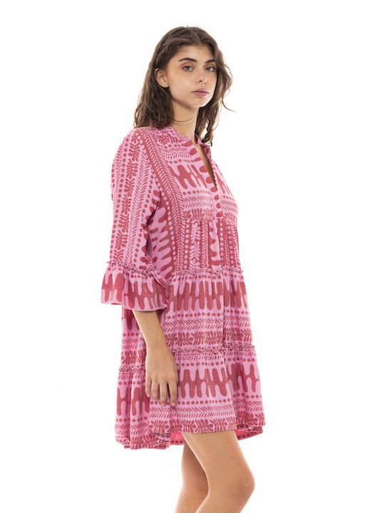 DOT Γυναικείο Καφτάνι Παραλίας Dusty Pink