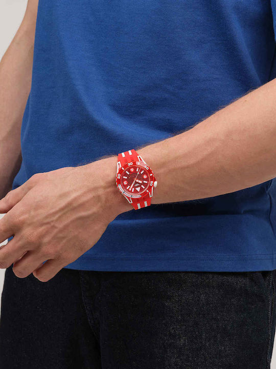 Swatch Swatch Ρολόι Μπαταρίας με Καουτσούκ Λουράκι
