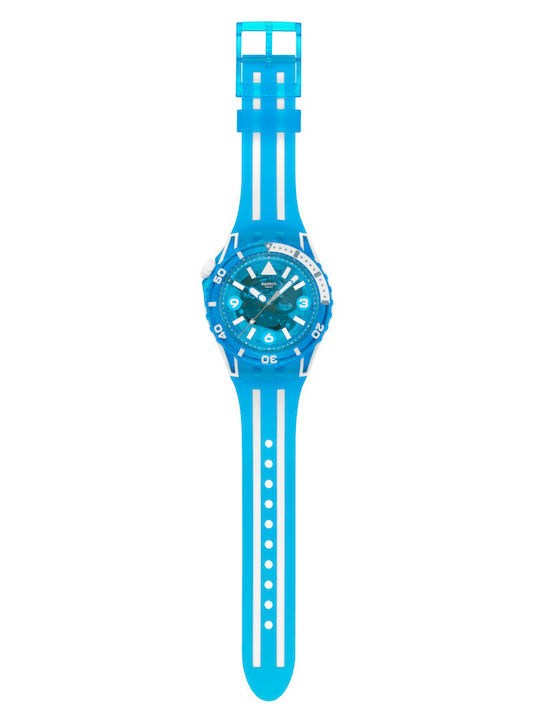 Swatch Swatch Women's Watch with Blue Rubber Strap