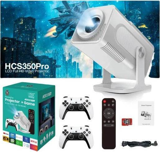 Portable Intelligent Projector Supports 46000 Games Ce Certified Hcs350 Pro 64g Eu