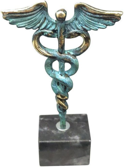 Statuetă din bronz cu Toiagul lui Asclepius