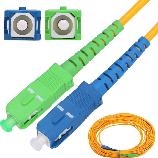 Extralink Extralink Optische Faser SC/APC-SC/UPC 0.5m Gelbe Netzwerkkabel