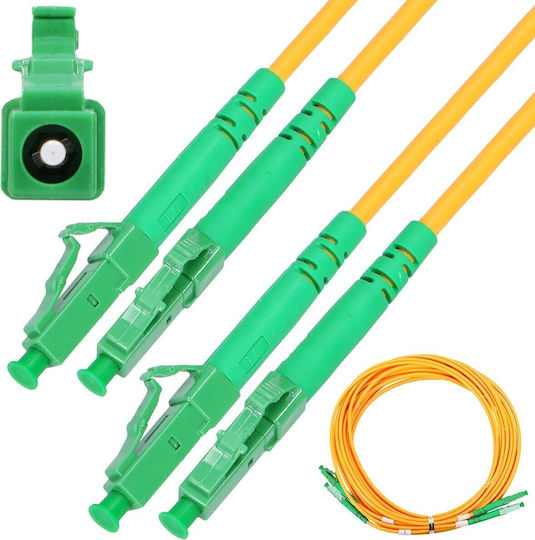 Extralink Καλώδιο Οπτικής Ίνας LC/APC-LC/APC 2m Κίτρινο