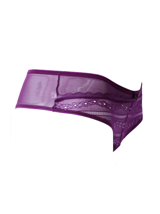 Damen Zeichenfolge mit Spitze Purple