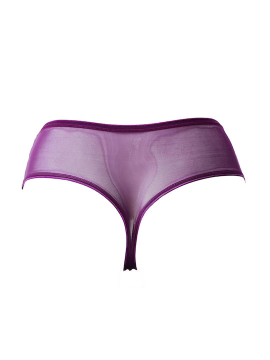 Damen Zeichenfolge mit Spitze Purple
