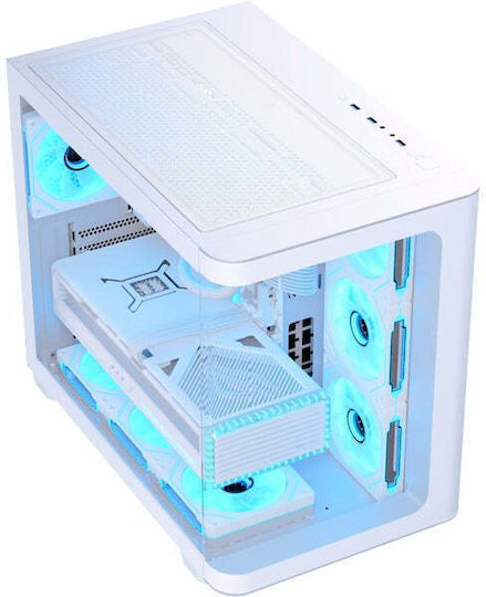 Aerocool P500C Гейминг Midi Tower Компютърна кутия със страничен прозорец Бял