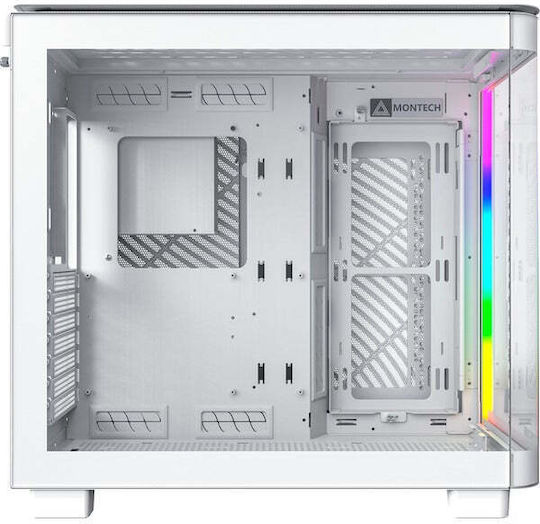 Montech King 95 Gaming Middle Tower Carcasă PC cu Deschidere Laterală Albă