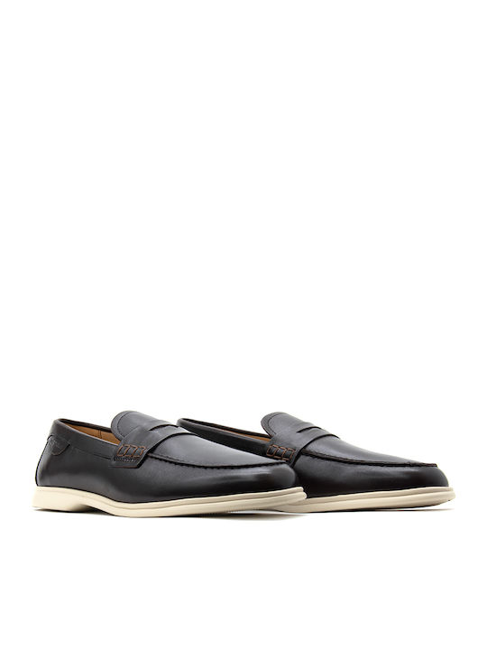 Δερμάτινα Ανδρικά Loafers σε Καφέ Χρώμα