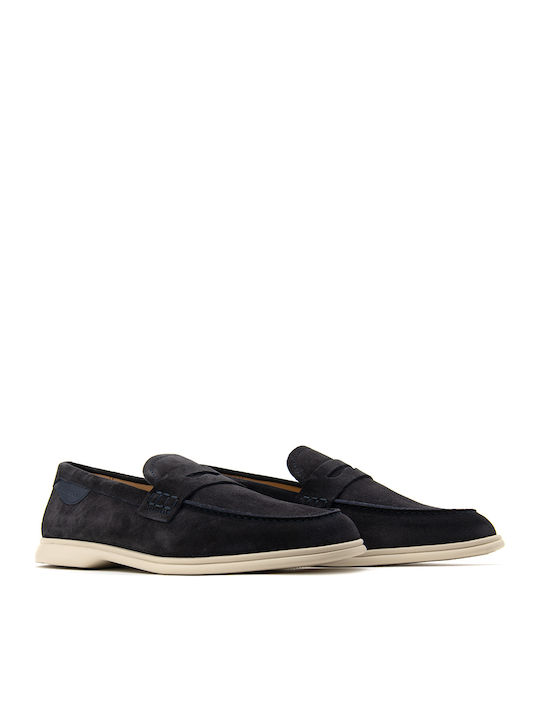 Suede Ανδρικά Loafers σε Μπλε Χρώμα