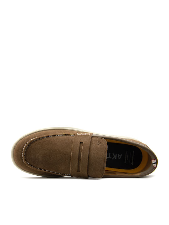 Suede Ανδρικά Loafers σε Καφέ Χρώμα