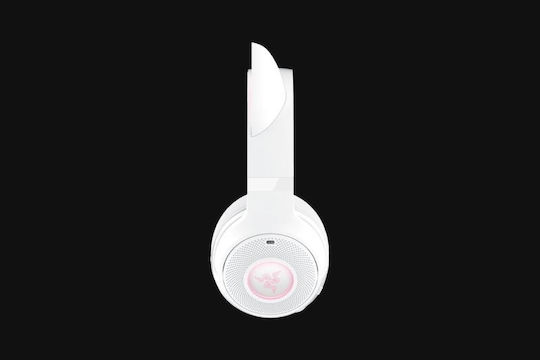 Razer Kraken Kitty V2 BT Ασύρματο Over Ear Gaming Headset με σύνδεση Bluetooth Λευκό