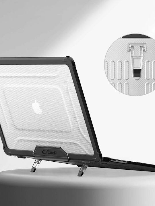 Tech-protect Smartshell Pro Macbook Air 15 M2 M3 M4 2023-2025 Black Clear