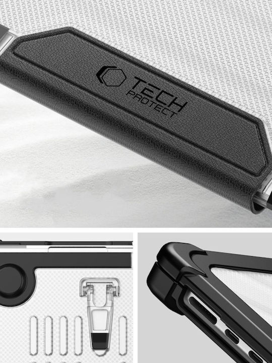 Tech-protect Smartshell Pro Macbook Air 15 M2 M3 M4 2023-2025 Black Clear