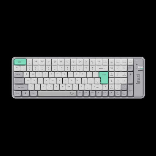 Alcatroz TETRIZ AIR 3 Ασύρματο Bluetooth Πληκτρολόγιο Αγγλικό US SUMMER WHITE