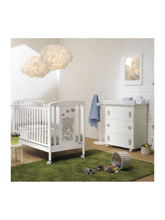 Baby Dresser with 3 Drawers White 76x45x90cm