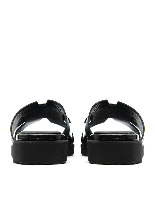 Sandale Casual Damă Din Piele Negre