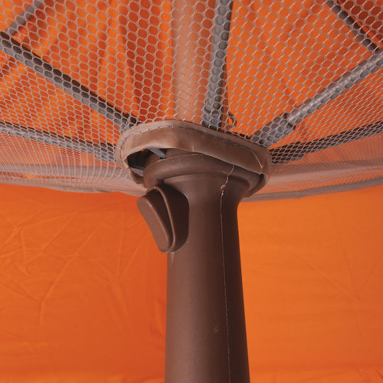 Escape Folding Beach Umbrella Aluminum Diameter 2.2m with UV Protection and Air Vent Orange