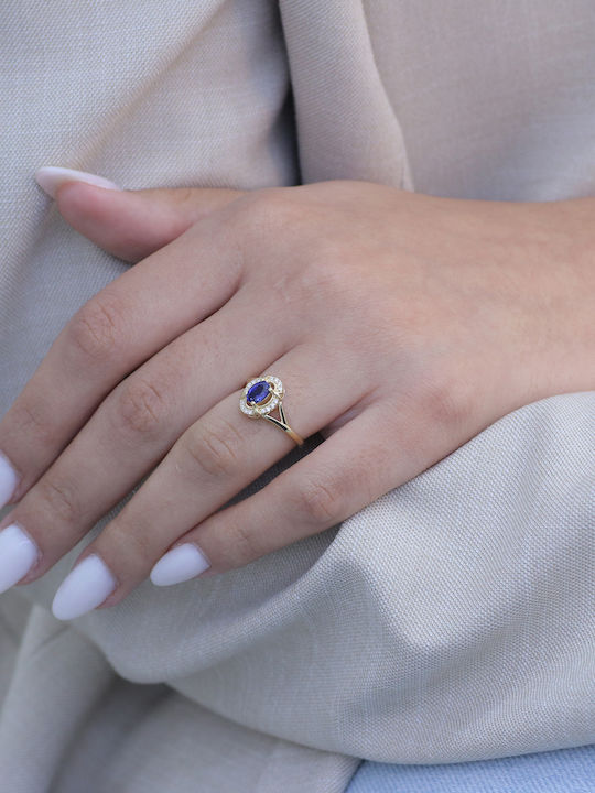 Damen Ring mit Diamant aus Gold 18K