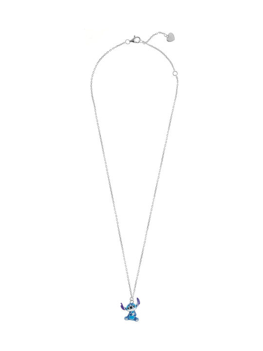 Lilo Stitch Kids Necklace Made of Silver with Chain CS00028SRHL-P.CS