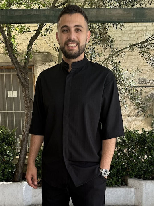 Shirt Kurzärmlig Hemd Black
