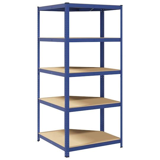 vidaXL Corner Dexion Shelf Galvanized 90x90x198cm with 5 Shelves Total Load Capacity 875kg
