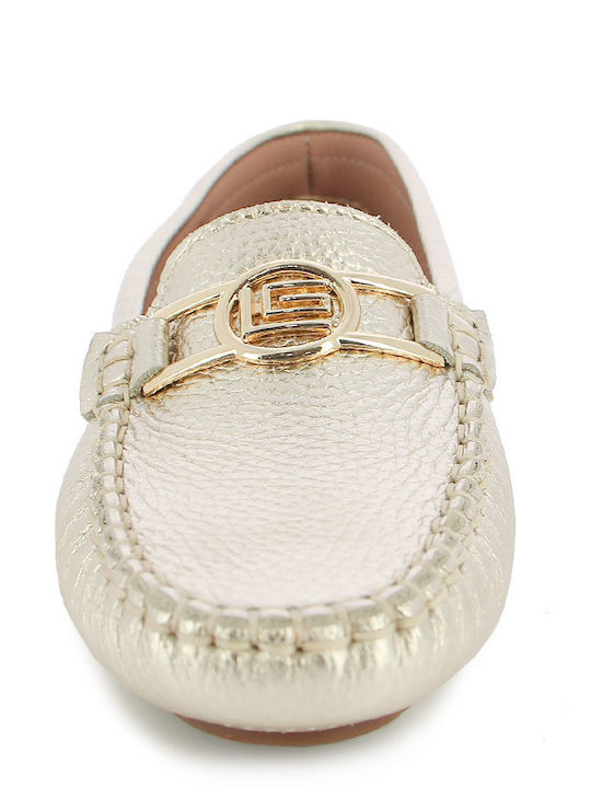 Leather Women's Moccasins in Blue Color