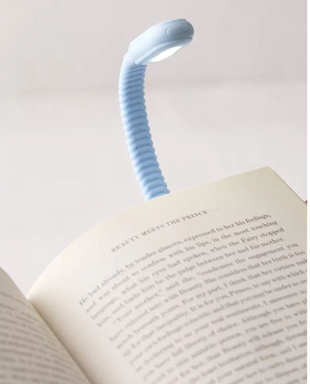 Kikkerland Rechargeable Reading Light Book Light LED with Clip Blue