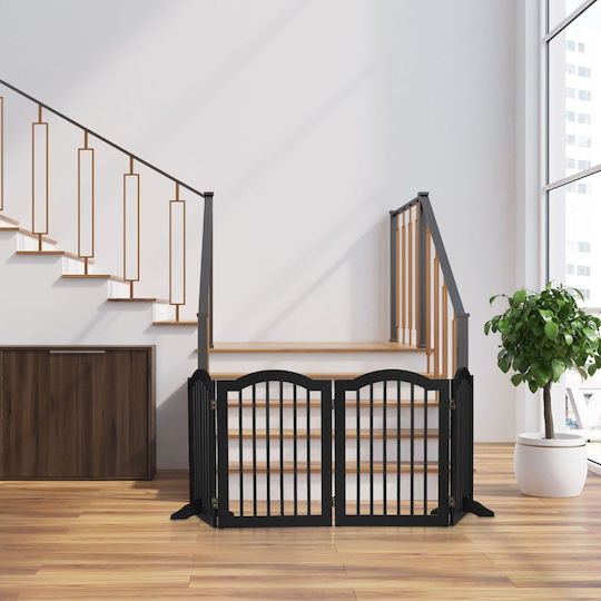 Relaxdays Divider de verandă pentru Câini de Culoare Negru 205.5 x 70 x 70cm