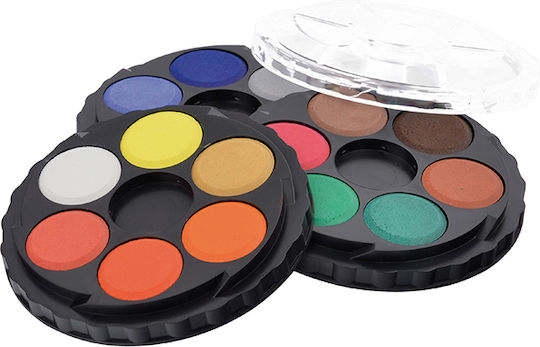 Koh I Noor Watercolour Paints 18 Colours Round 174942