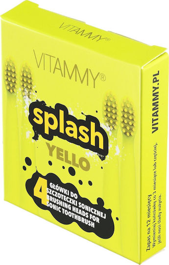 Set 4 Toothbrush Refills Vitammy Splash Th1811-4 Yello Yellow