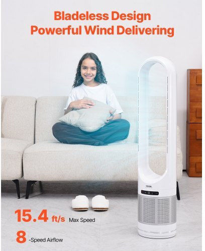Vevor Bladeless Fan 30W with Remote Control Green