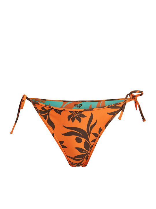 Hula Hibiscus Bikini Slip Cu Dantelă Multicolor