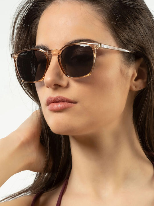 Smooder Unisex Sonnenbrille mit Rosa Kunststoff Gestell und Blau Linse BRS03