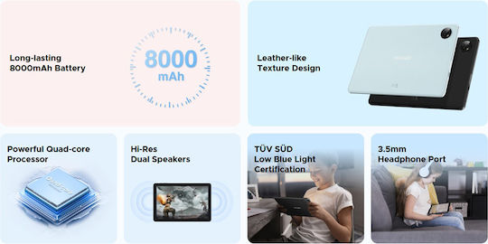 Doogee T10W 4G 10.1Inches Tablet (4GB/128GB/Pen & Keyboard) Blue