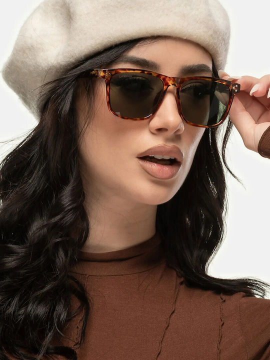 Smooder Unisex Sonnenbrille mit Braun Schildkröte Kunststoff Gestell AMS08