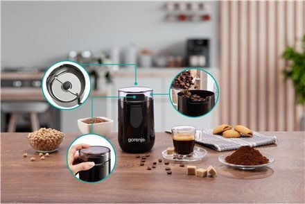 Gorenje Elektrischer Kaffeemühle 150W mit einer Kapazität von 45gr Schwarz