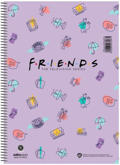 Salko Paper Spiral Notebook Ruled B5 30 Sheets 1pcs (Μiscellaneous Designs)