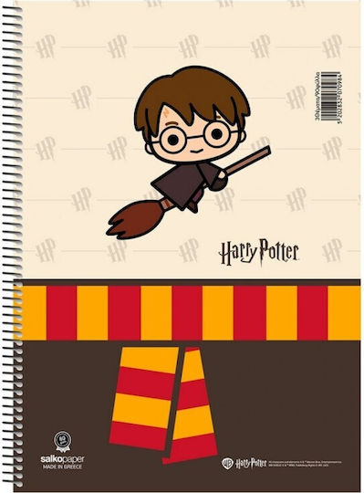Harry Potter Spiral Heft Geregelt B5 30 Blätter 1Stück (Μiverse Designs)