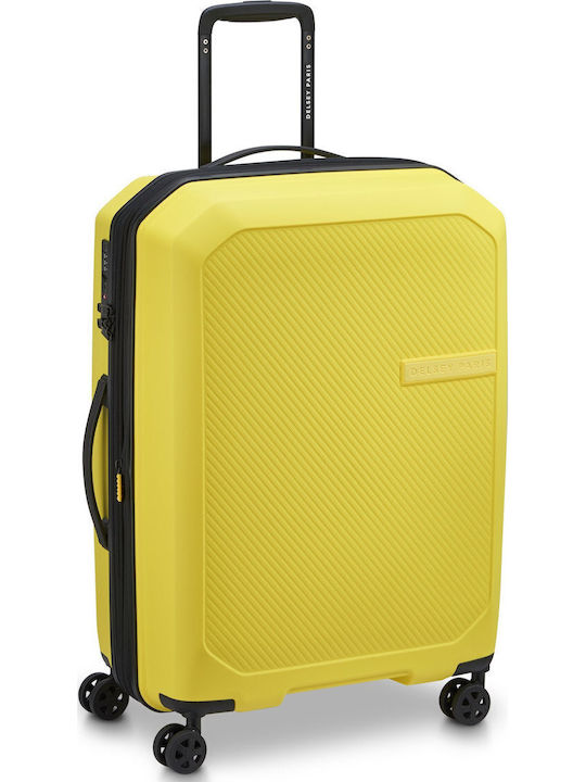 Delsey Anvers Medium Hard Bright Yellow Suitcase with 4 Wheels Height 64.5cm