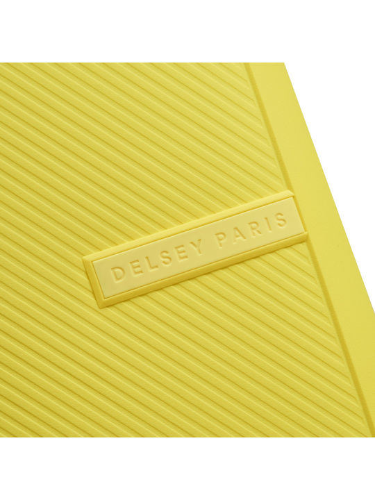 Delsey Anvers Large Hard Bright Yellow Suitcase With 4 Wheels Height 75.5cm