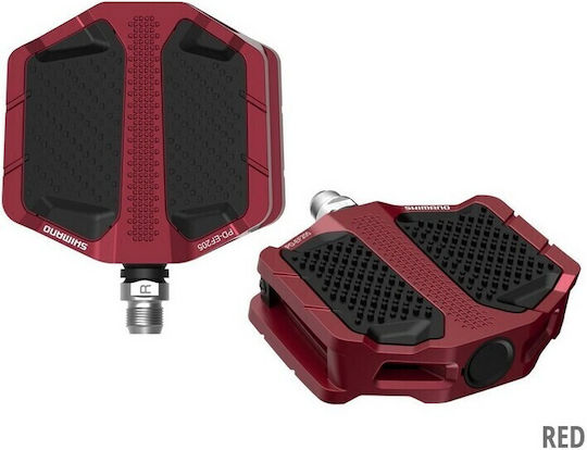 Shimano PD-EF205 Flat Bicycle Pedals Red